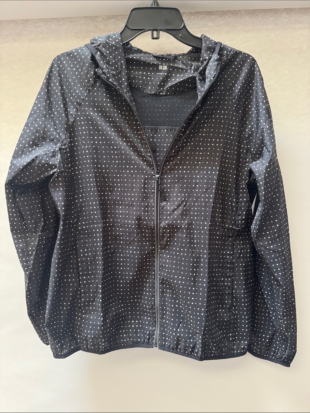 Uniqlo Black Polka Dot Windbreaker Jacket